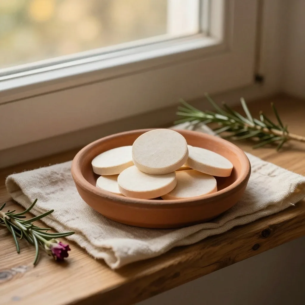 Tablet format supplements on linen